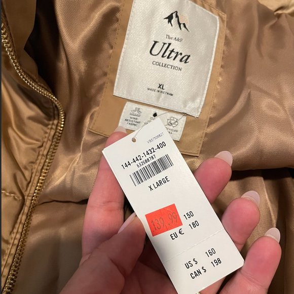 Abercrombie & Fitch Ultra Mini Puffer Satin Brown - XL - Picture 4 of 4